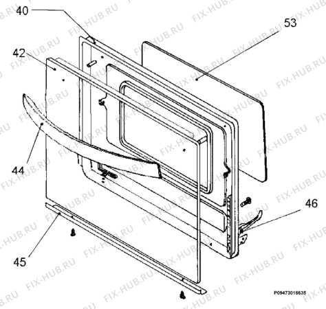 Взрыв-схема плиты (духовки) Zanussi ZCG555GW - Схема узла Section 3